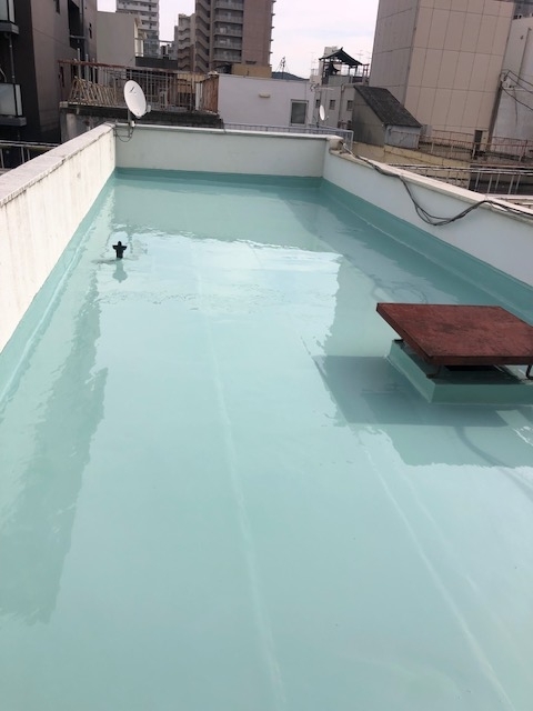 岡山住宅リフォーム 岡山市北区で外装リフォーム（屋上ウレタン防水工事）施工事例の画像
